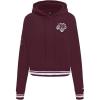 Pro Standard Womens College Classic Essentials Cropped Pullover Hoodie(Wine)