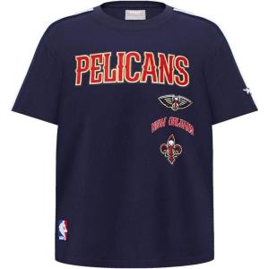 Big Boys NBA Retro Classics Cotton Taping Tee(Midnight Navy/Red)