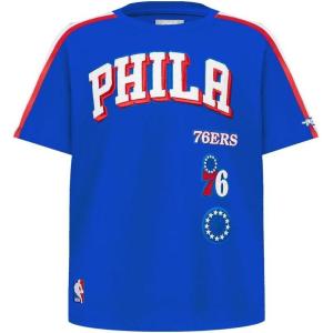 Big Boys NBA Retro Classics Cotton Taping Tee(Royal Blue/Red)