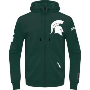 Pro Standard Mens College Classic Chenille Full Zip Hoodie(Forest Green)