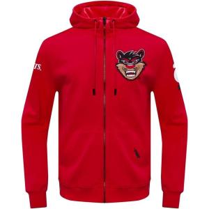Pro Standard Mens College Classic Chenille Full Zip Hoodie(Red)