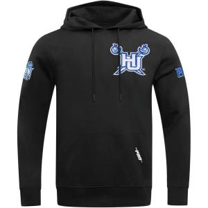 Pro Standard Mens College Hampton University College Classic Chenille Pull Over Hoodie Black 2XL