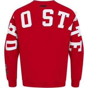Pro Standard Mens College Wingspan Fleece Crewneck Sweatshirt(Red)