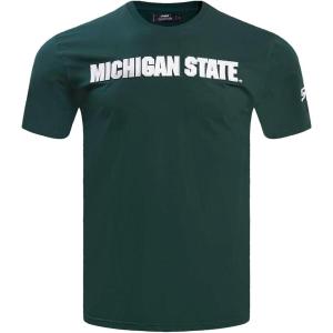 Pro Standard Mens Michigan State University Classic Chenille Short Sleeve Tee Forest Green L
