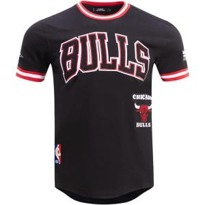 Pro Standard NBA Mens Mens NBA Retro Classics Cotton Double Knit Short Sleeve Tee(Black/Red/Black)