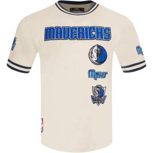 Pro Standard NBA Mens Mens NBA Retro Classics Cotton Double Knit Short Sleeve Tee(Eggshell/ Midnight Navy)