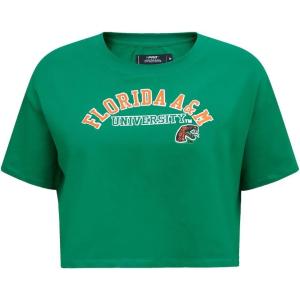 Pro Standard NCAA Womens Womens College Classic Essentials Cotton Short Sleeve Boxy Tee(Kelly Green)
