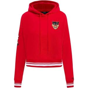 Pro Standard Womens College Classic Essentials Cropped Pullover Hoodie(Red)