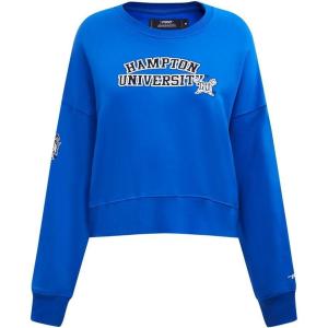 Pro Standard Womens College Hampton University Classic Essentials Crewneck Sweatshirt Royal Blue S