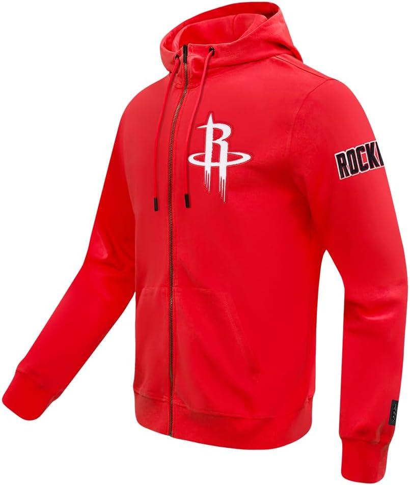 image:imagePro Standard Mens NBA Classic Chenille Cotton Double Knit Full Zip HoodieRed