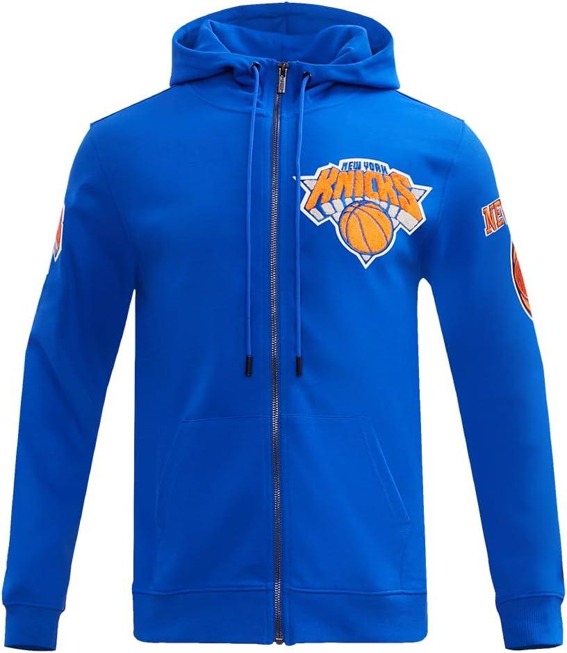 image:imagePro Standard Mens NBA Classic Chenille Cotton Double Knit Full Zip HoodieRoyal Blue