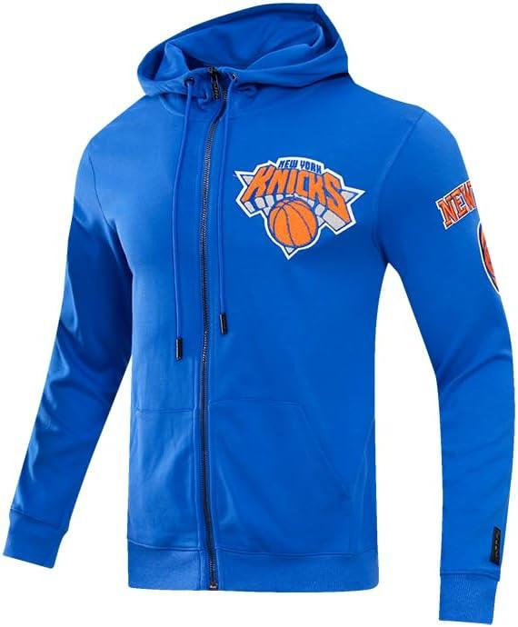 image:imagePro Standard Mens NBA Classic Chenille Cotton Double Knit Full Zip HoodieRoyal Blue