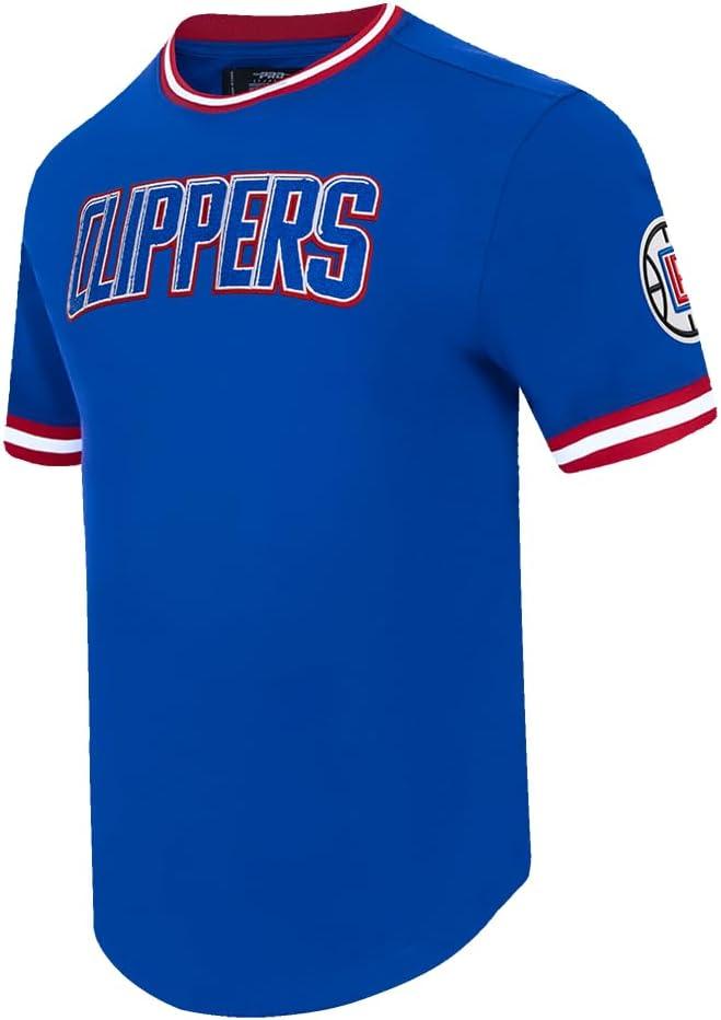 image:imagePro Standard Mens NBA Los Angeles Clippers Classic Chenille Short Sleeve Tee Royal BlueRed 2XL