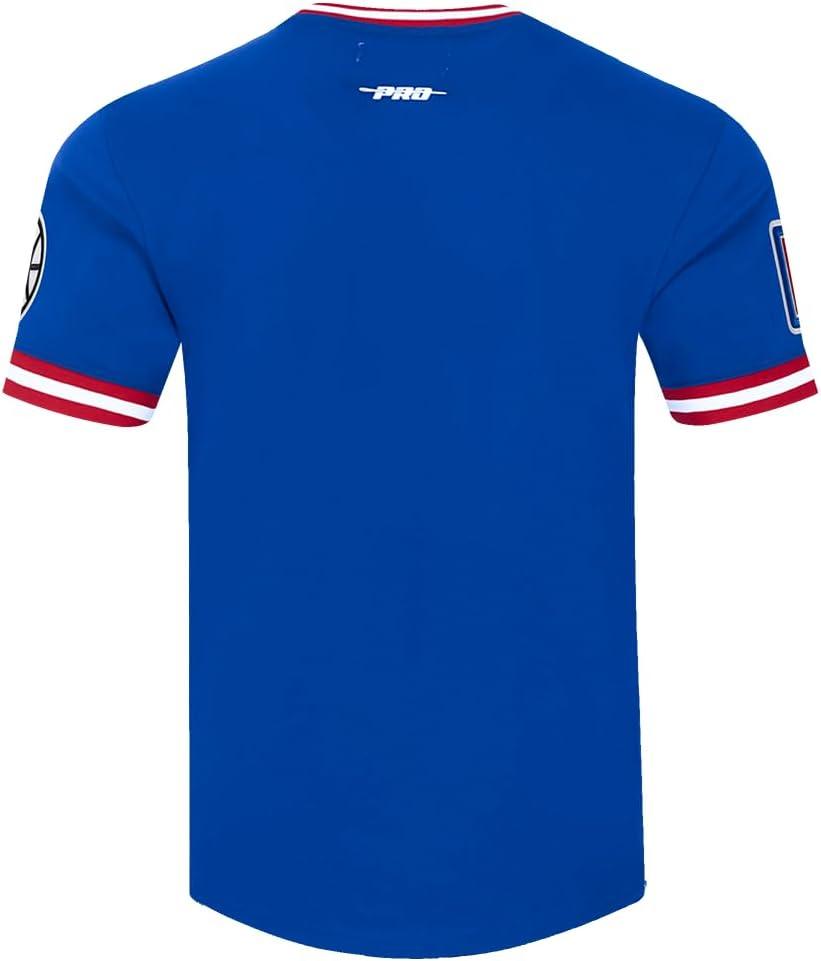 image:imagePro Standard Mens NBA Los Angeles Clippers Classic Chenille Short Sleeve Tee Royal BlueRed 2XL