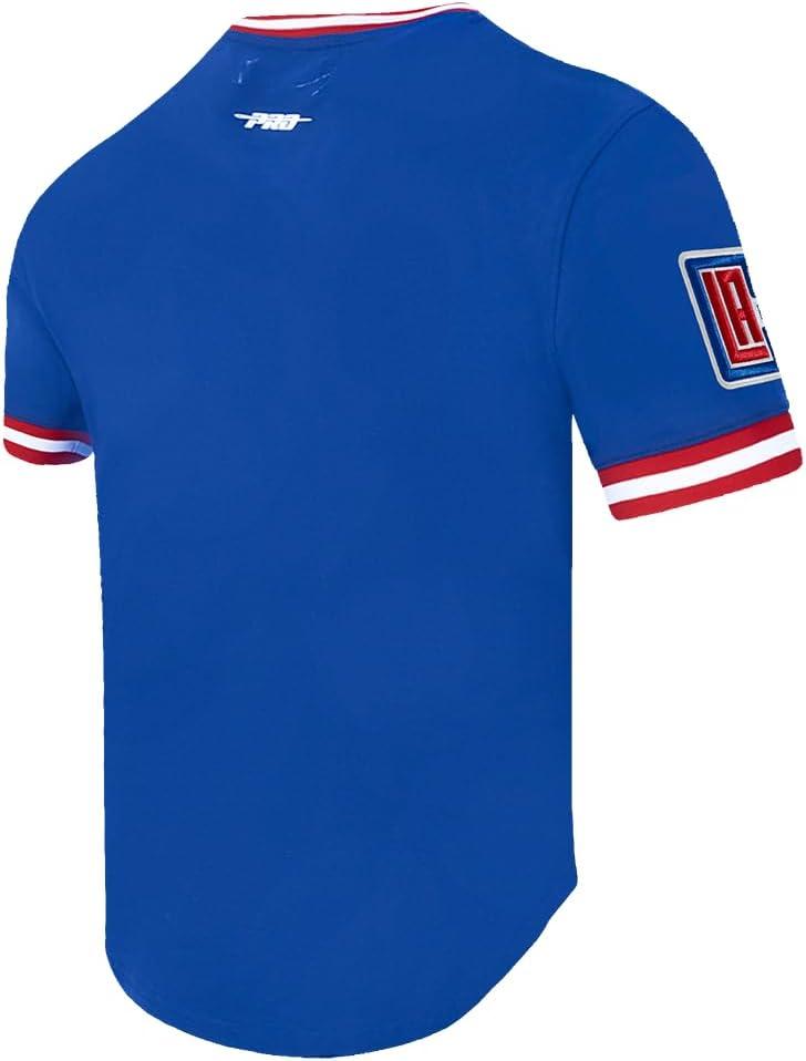 image:imagePro Standard Mens NBA Los Angeles Clippers Classic Chenille Short Sleeve Tee Royal BlueRed 3XL