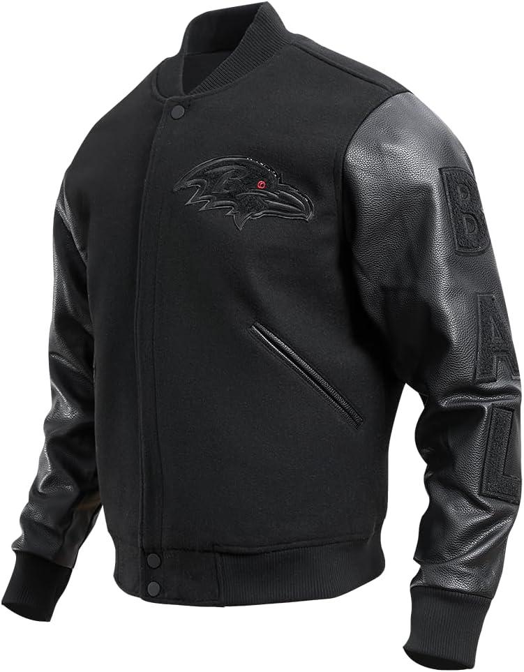 image:imagePro Standard Mens NFL Classic Triple Black Varsity JacketTriple Black