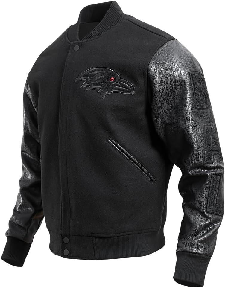 image:imagePro Standard Mens NFL Classic Triple Black Varsity JacketTriple Black