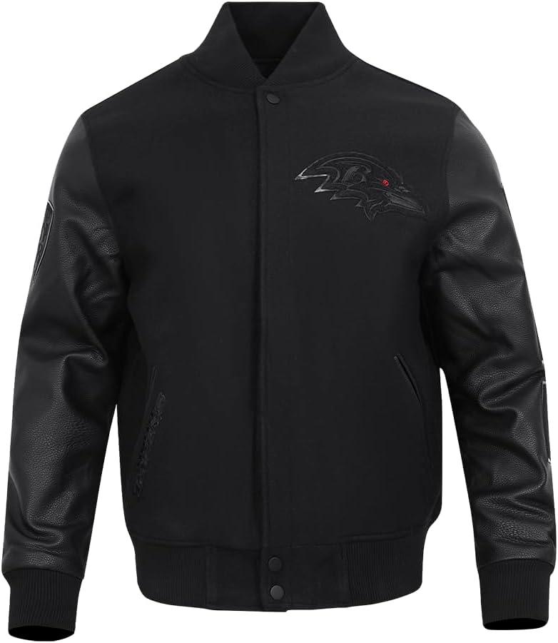 image:imagePro Standard Mens NFL Classic Triple Black Varsity JacketTriple Black