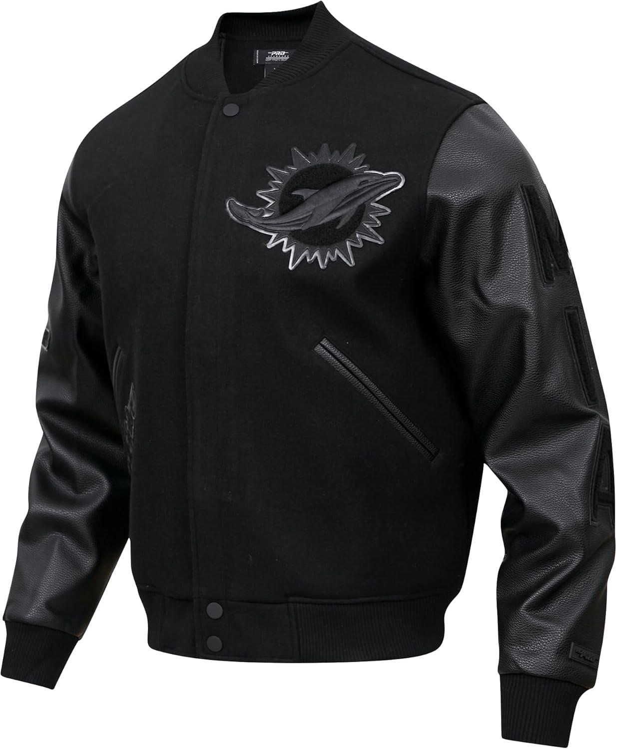 image:imagePro Standard Mens NFL Classic Triple Black Varsity JacketTriple Black
