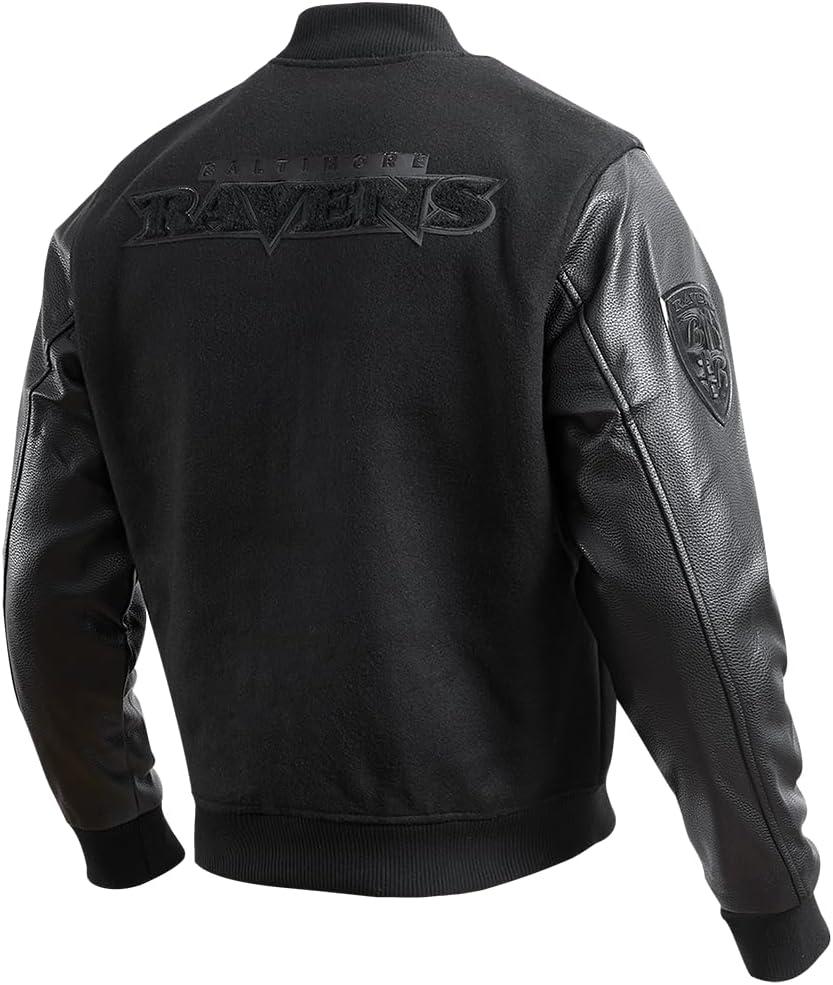 image:imagePro Standard Mens NFL Classic Triple Black Varsity JacketTriple Black