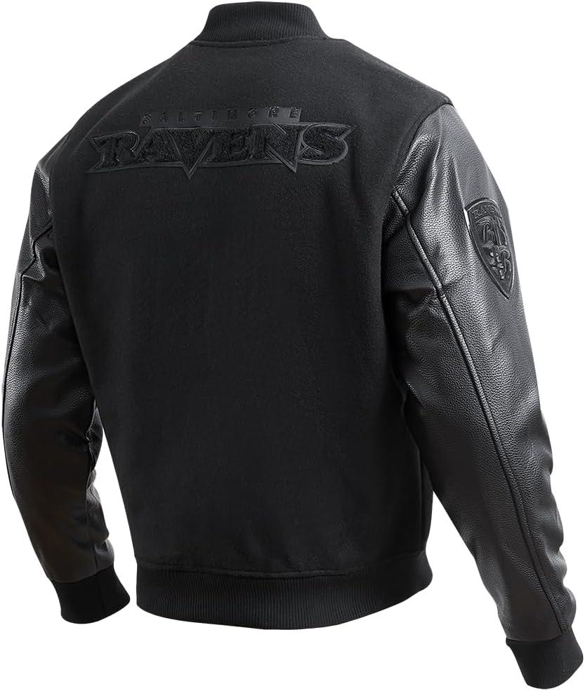 image:imagePro Standard Mens NFL Classic Triple Black Varsity JacketTriple Black
