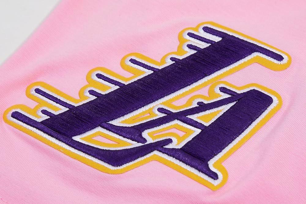 image:imagePro Standard NBA Mens Mens NBA Classic Chenille Cotton Single Jersey Short Sleeve TeePink