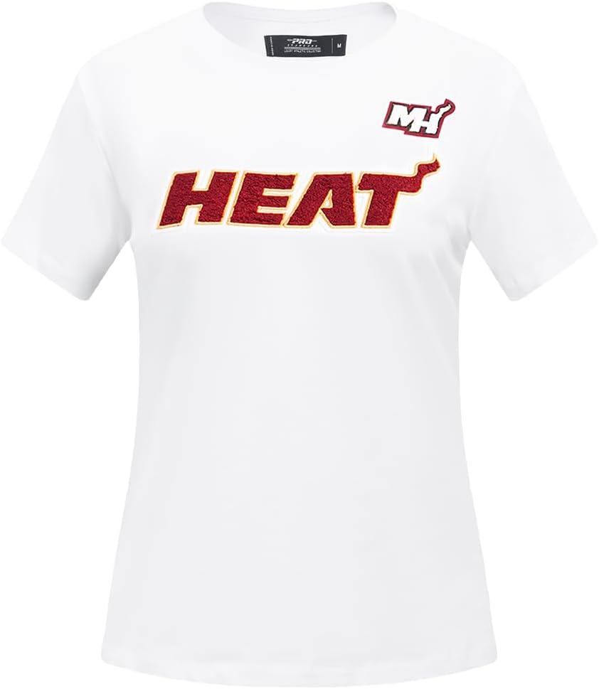 image:imagePro Standard NBA Womens Womens NBA Classic Chenille Cotton Short Sleeve Slim TeeWhite
