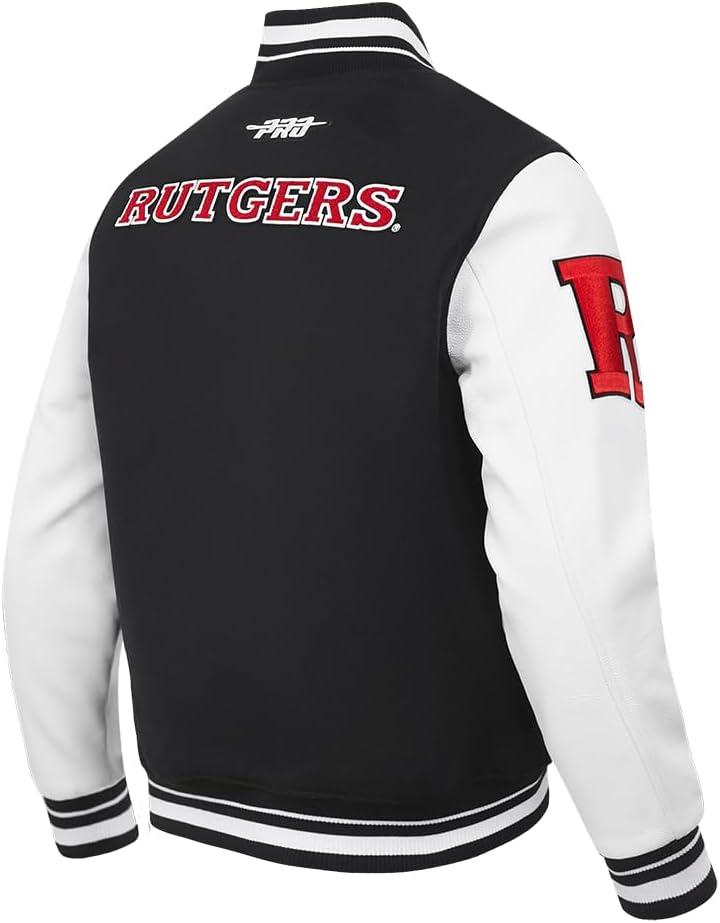 image:imagePro Standard NCAA mens Mens College Classic Chenille Wool Varsity JacketBlack