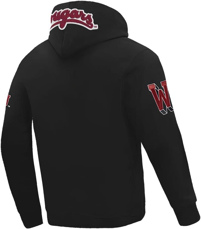 image:imagePro Standard NCAA mens Pro Standard Mens Classic Chenille Cotton Double Knit Pull Over HoodieBlack