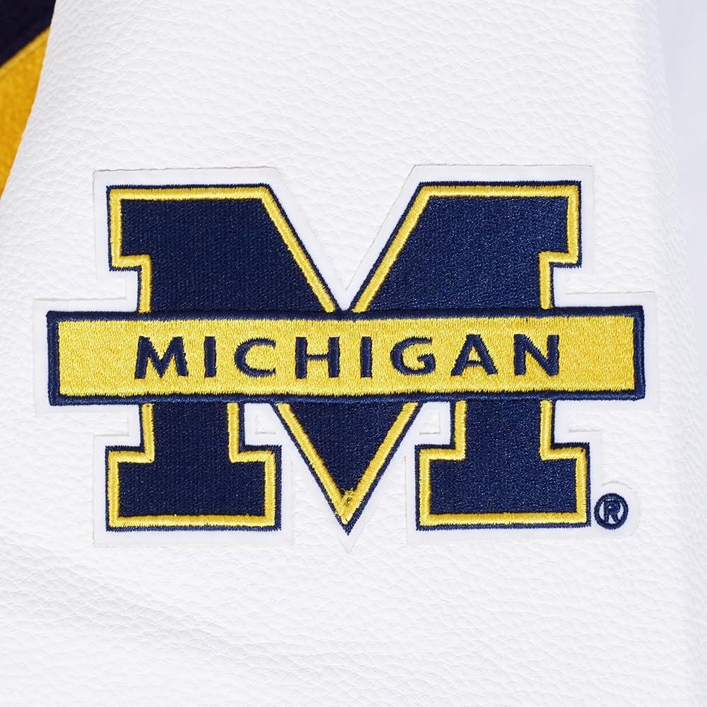 image:imagePro Standard NCAA mens Pro Standard Mens College Classic Chenille Wool Varsity JacketMidnight NavyWhite