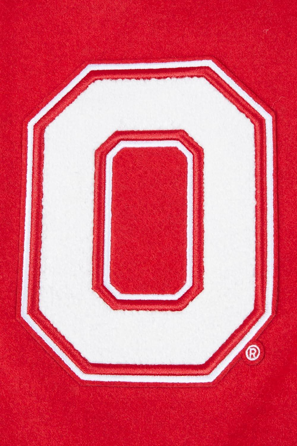 image:imagePro Standard NCAA mens Pro Standard Mens College Classic Chenille Wool Varsity JacketRedWhite
