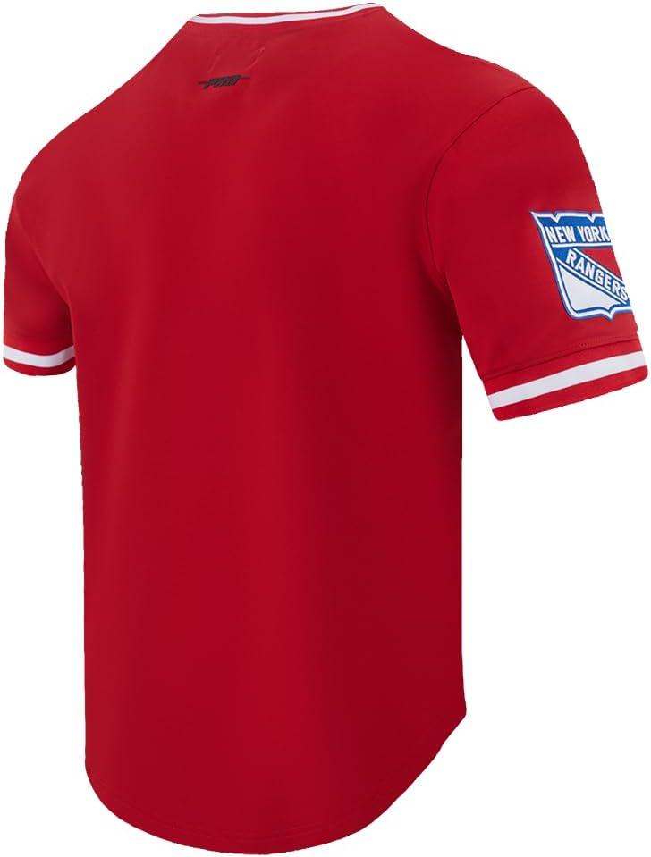 image:imagePro Standard NHL Mens Pro Standard Mens NHL Classic Chenille Cotton Double Knit Short Sleeve TeeRed