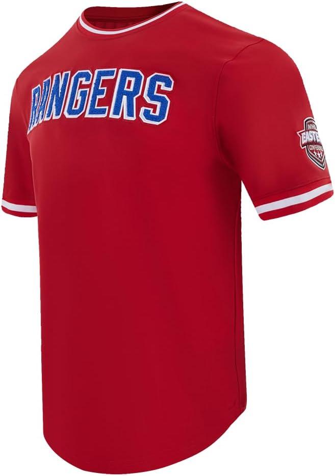 image:imagePro Standard NHL Mens Pro Standard Mens NHL Classic Chenille Cotton Double Knit Short Sleeve TeeRed