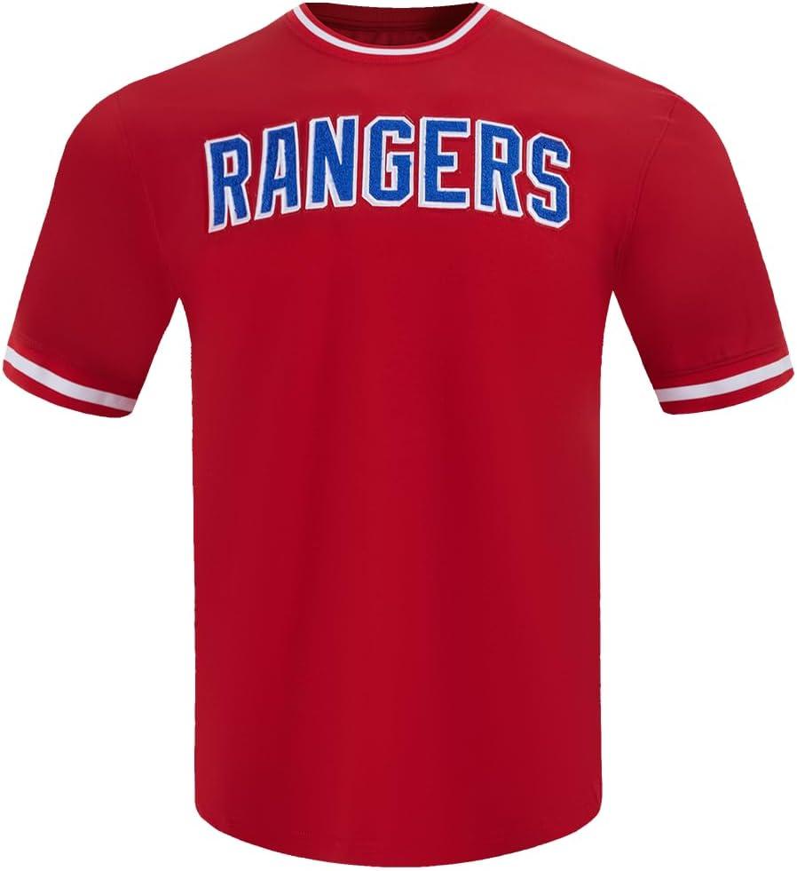 image:imagePro Standard NHL Mens Pro Standard Mens NHL Classic Chenille Cotton Double Knit Short Sleeve TeeRed