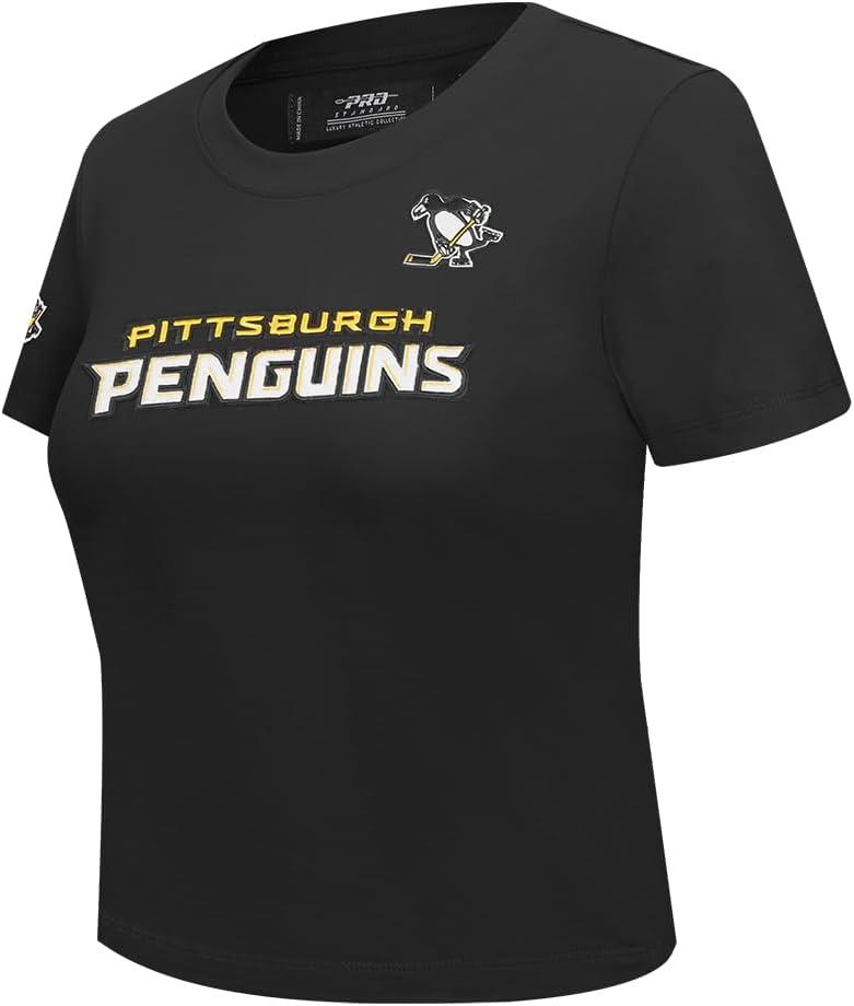 image:imagePro Standard NHL Womens Pro Standard Womens NHL Classic Chenille Short Sleeve Slim Fit TeeBlack