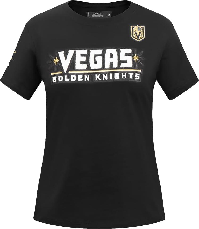 image:imagePro Standard NHL Womens Pro Standard Womens NHL Classic Chenille Short Sleeve Slim Fit TeeBlack