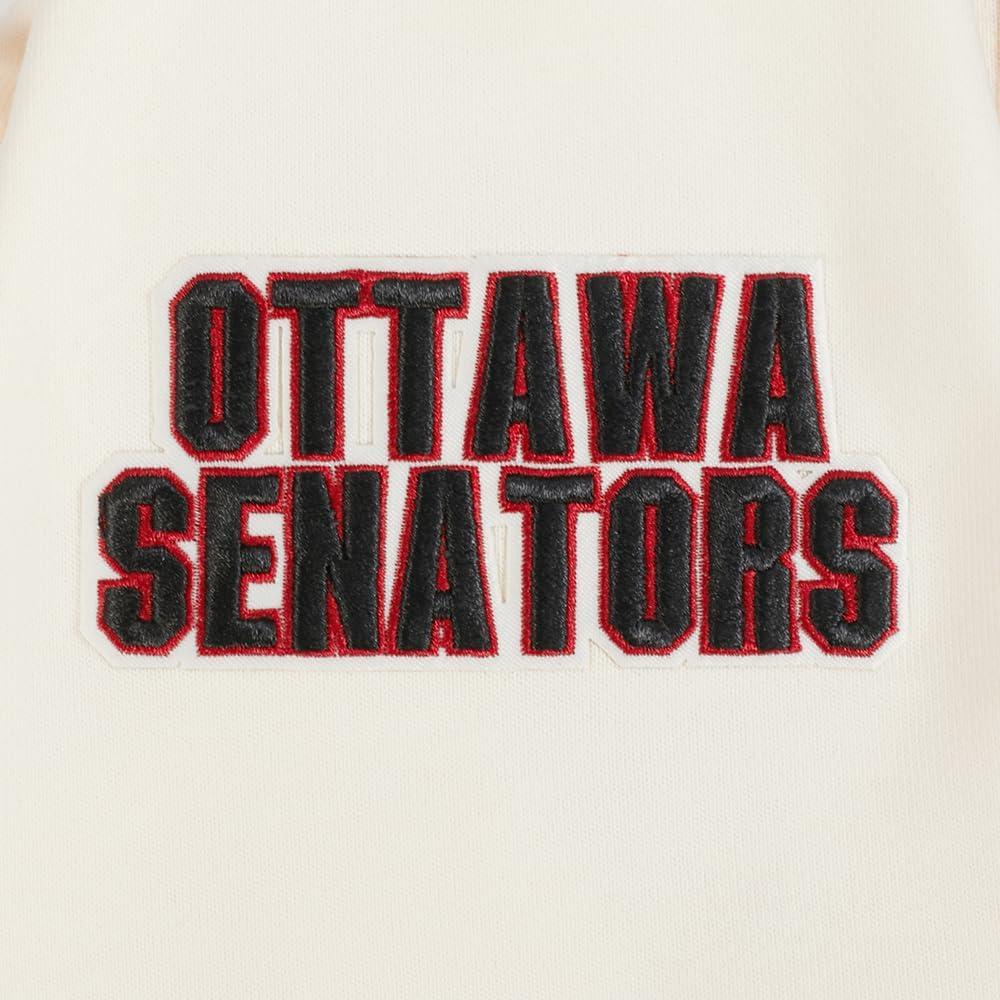 image:imagePro Standard NHL Womens Retro Classics Brushed Back French Terry Cropped Pullover HoodieEggshell Red