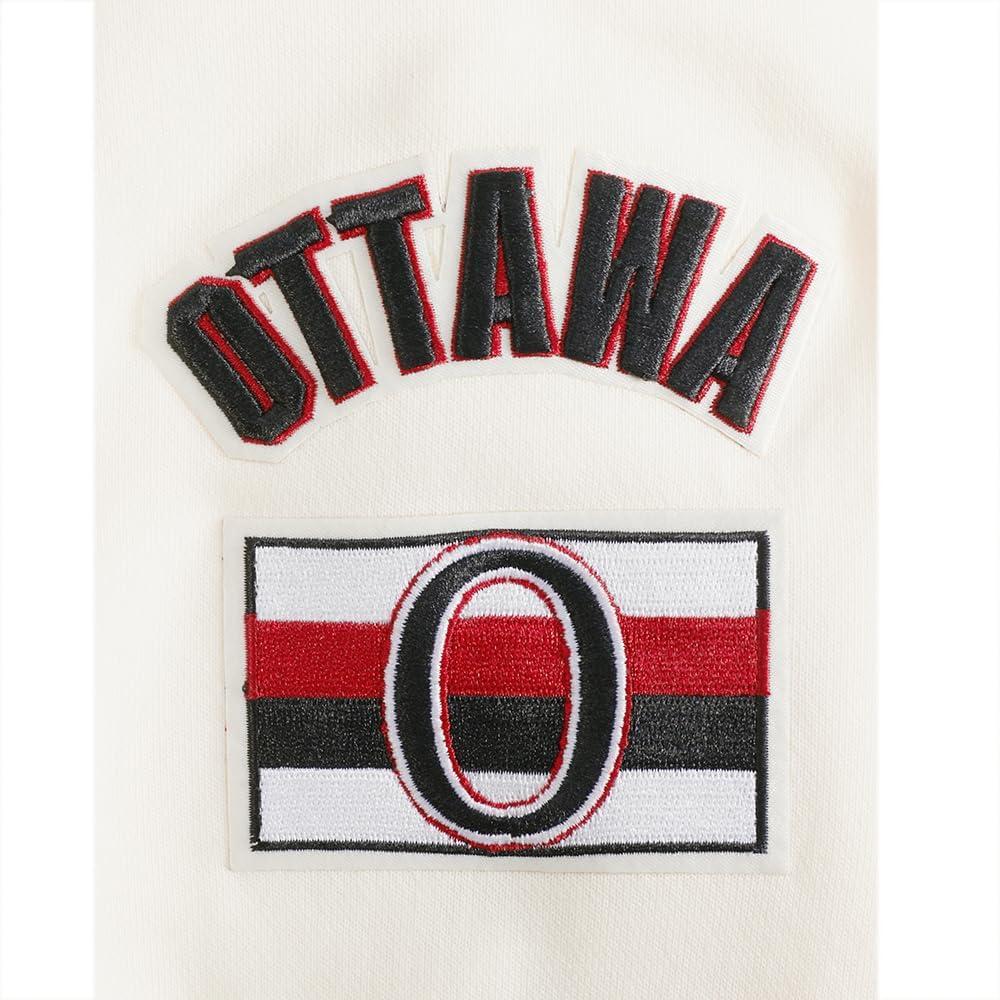 image:imagePro Standard NHL Womens Retro Classics Brushed Back French Terry Cropped Pullover HoodieEggshell Red