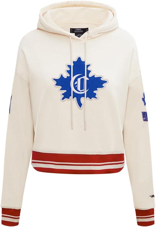 image:imagePro Standard NHL Womens Retro Classics Brushed Back French Terry Cropped Pullover HoodieEggshell Red