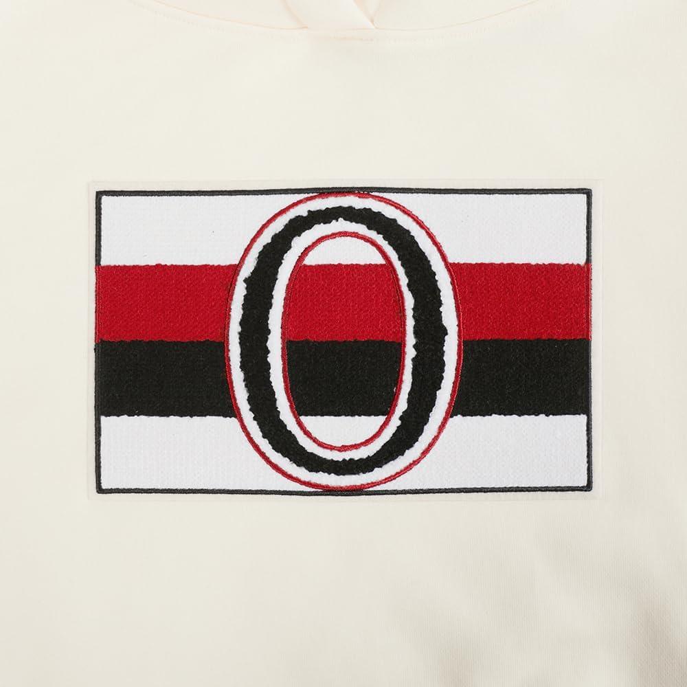 image:imagePro Standard NHL Womens Retro Classics Brushed Back French Terry Cropped Pullover HoodieEggshell Red