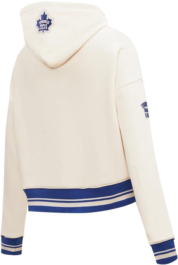 image:imagePro Standard NHL Womens Retro Classics Brushed Back French Terry Cropped Pullover HoodieEggshellDodger Blue