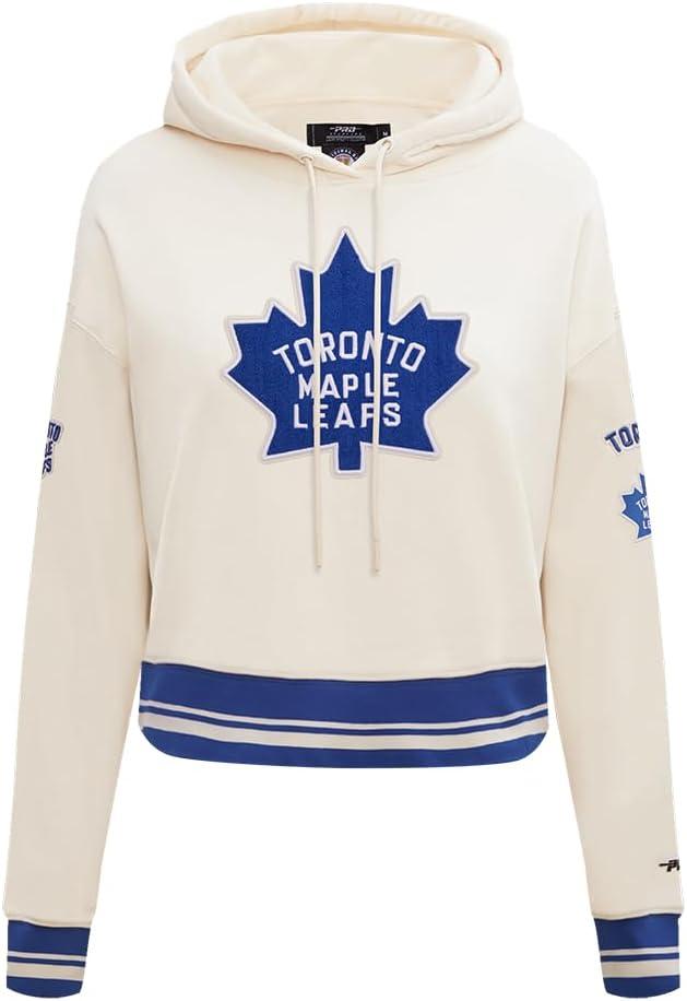 image:imagePro Standard NHL Womens Retro Classics Brushed Back French Terry Cropped Pullover HoodieEggshellDodger Blue
