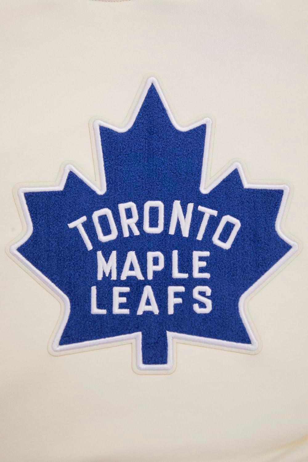 image:imagePro Standard NHL Womens Retro Classics Brushed Back French Terry Cropped Pullover HoodieEggshellDodger Blue