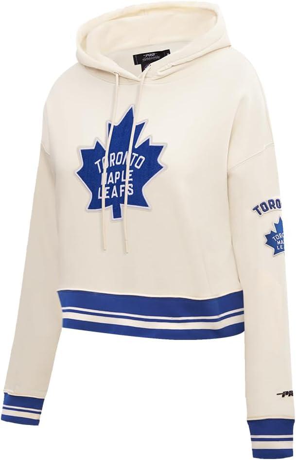 image:imagePro Standard NHL Womens Retro Classics Brushed Back French Terry Cropped Pullover HoodieEggshellDodger Blue
