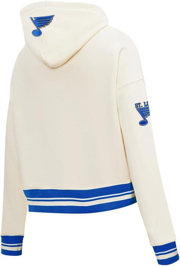 image:imagePro Standard NHL Womens Retro Classics Brushed Back French Terry Cropped Pullover HoodieEggshellRoyal Blue