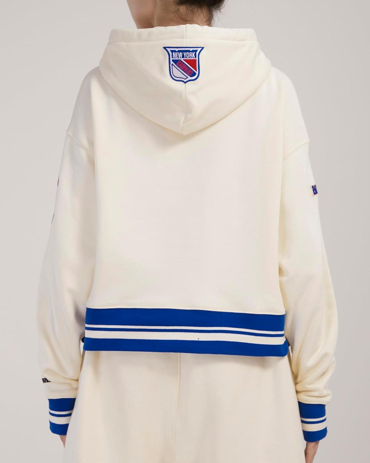 image:imagePro Standard NHL Womens Retro Classics Brushed Back French Terry Cropped Pullover HoodieEggshellRoyal Blue