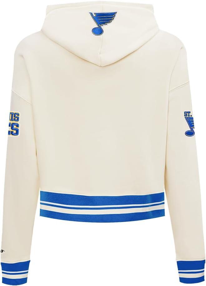 image:imagePro Standard NHL Womens Retro Classics Brushed Back French Terry Cropped Pullover HoodieEggshellRoyal Blue