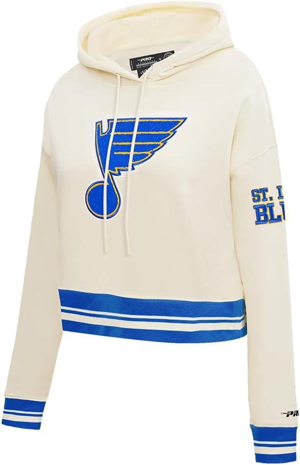 image:imagePro Standard NHL Womens Retro Classics Brushed Back French Terry Cropped Pullover HoodieEggshellRoyal Blue