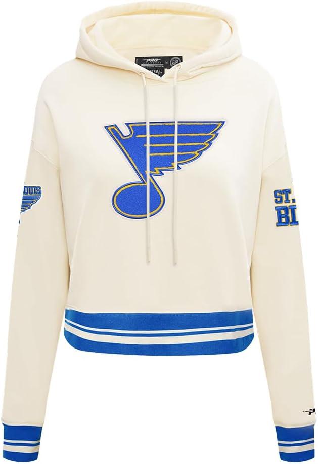 image:imagePro Standard NHL Womens Retro Classics Brushed Back French Terry Cropped Pullover HoodieEggshellRoyal Blue