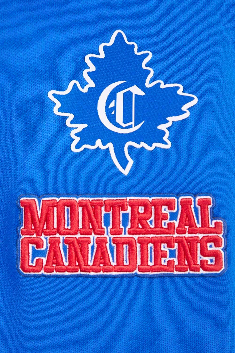 image:imagePro Standard NHL Womens Retro Classics Brushed Back French Terry Cropped Pullover HoodieRoyal BlueRed